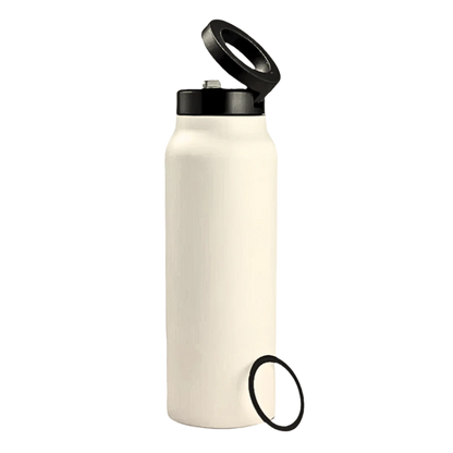 24oz magnetic Water Bottle with Flex Straw Cap - Ivory