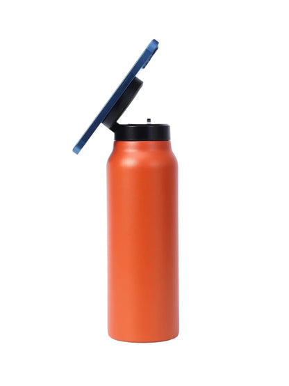 24oz magnetic Water Bottle with Flex Straw Cap - Orange