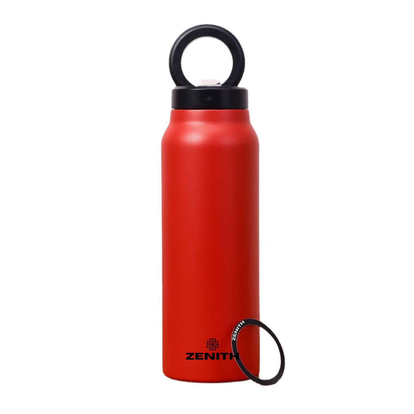 24oz ZENITH™ Magnetic Water Bottle with Flex Straw Cap - Red